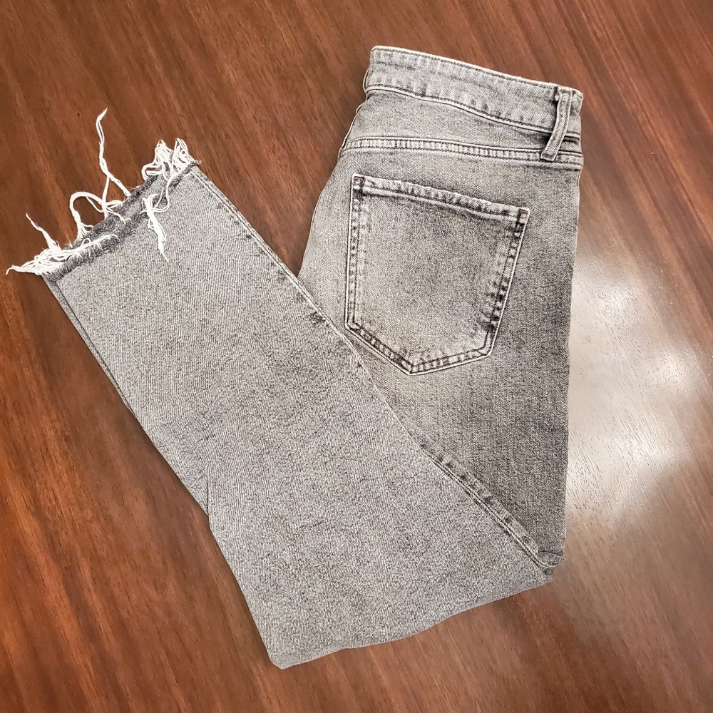 Zara Gray High Rise Jeans